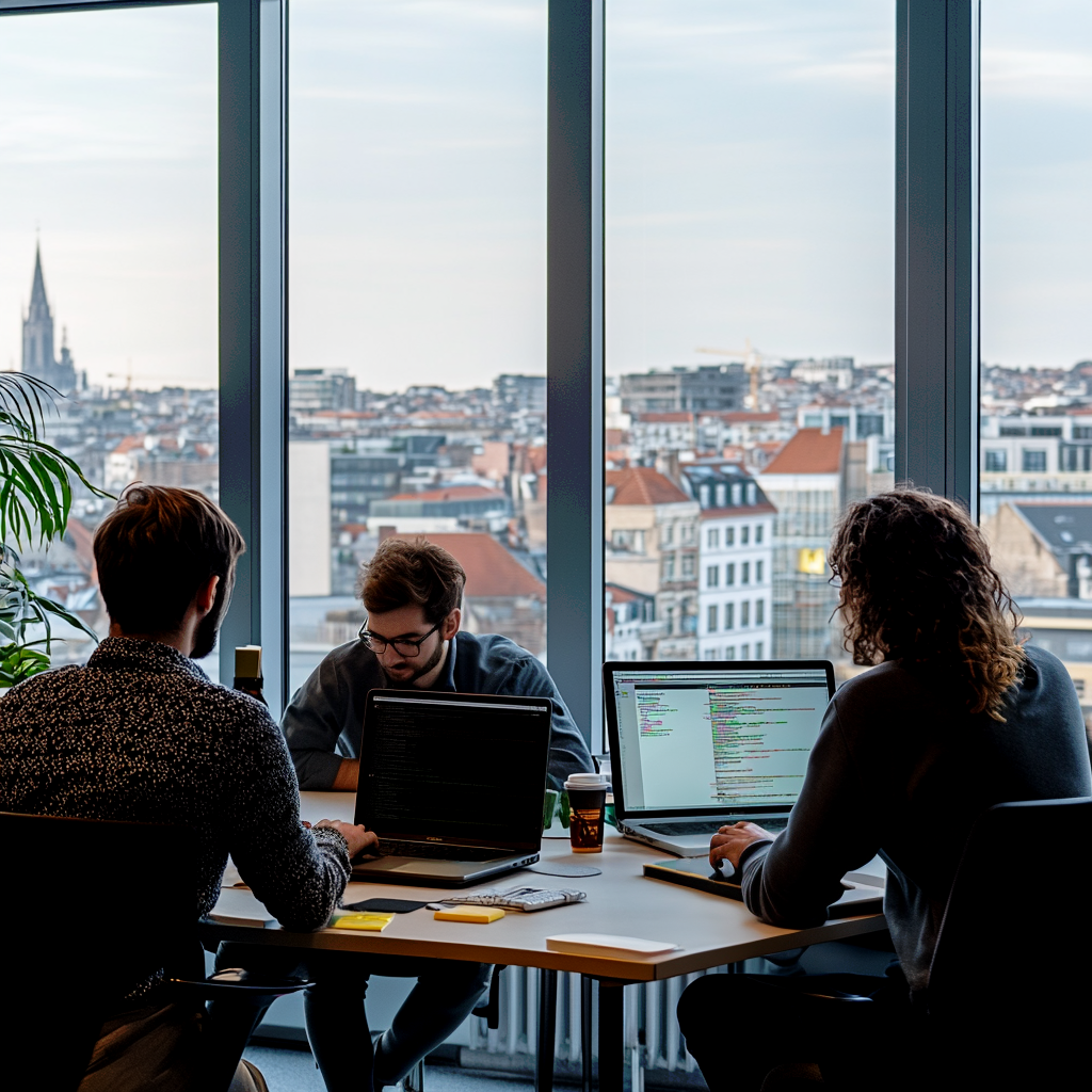 WebExpert Brussels team working on web projects